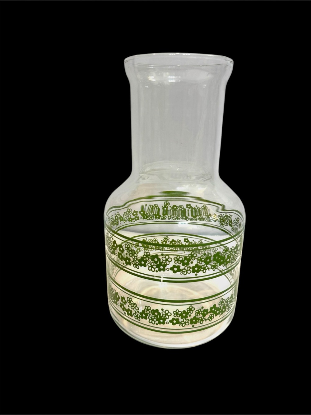 VTG 70’s Spring Blossom Crazy Daisy CORNING CORELLE Glass Decanter Juice Carafe